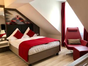 Cama ou camas em um quarto em Star Apart Hotel Sachsenhausen