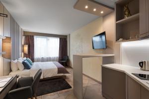 Kuchyň nebo kuchyňský kout v ubytování SeePark Hotel Murten