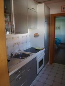 A kitchen or kitchenette at Ruhe am See
