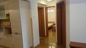 a room with a closet and a hallway with a bedroom at BG Villa, Apartment L in Sutomore