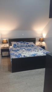 Un pat sau paturi într-o cameră la Apartments Sovran Vila Marija