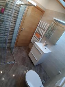 Koupelna v ubytování Bedrooms Cerovac + 15 fotografií