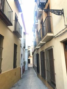un callejón entre dos edificios en Apartamento en el centro para 4 personas, en Sevilla