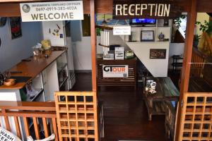 a view of the inside of a room with a counter at Roy's Rendezvous Boracay in Boracay