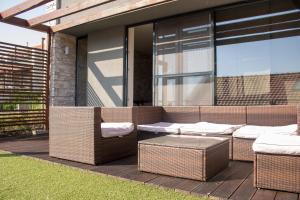 Posezení v ubytování Apartmán u pláže s terasou