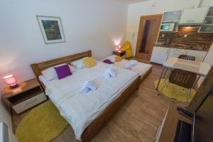Posteľ alebo postele v izbe v ubytovaní Apartmán Lipno 20