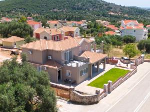 an aerial view of a villa with a house at Alexandra's Residence in Kefallonia