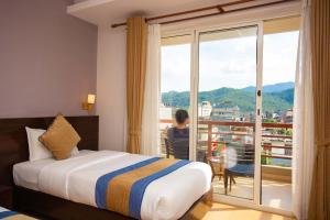 O vedere generală la munți sau o vedere la munte luată de la acest hotel