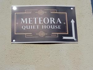 Certifikát, ocenenie alebo iný dokument vystavený v ubytovaní Meteora quiet house