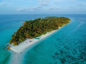 an island in the middle of the ocean at Hudhuvelimaldives in Omadhoo