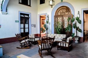 Istumisnurk majutusasutuses Meson del Alferez Coatepec