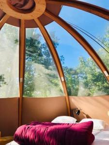 Postel nebo postele na pokoji v ubytování Camping l'Avelanede