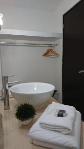 Koupelna v ubytování Hotel MB