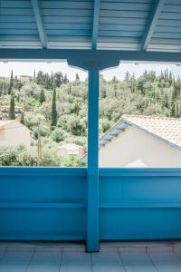 a view from the window of a house at Afroditi Pansion in Agios Nikitas