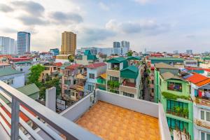 a view of the city from a balcony at EVEREST HOTEL in Hanoi