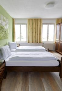 Katil atau katil-katil dalam bilik di Hotel Restaurant Kreuz