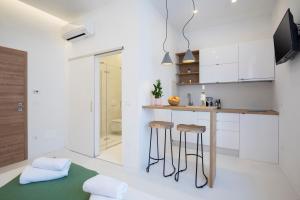 Kuchyň nebo kuchyňský kout v ubytování Twins Idola Apartments