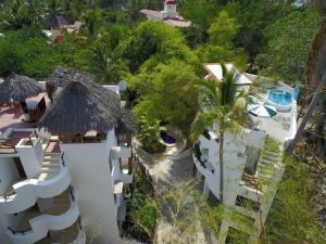 an aerial view of a resort with a swimming pool at Mar y Sueños in Sayulita