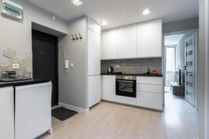 Kuchyňa alebo kuchynka v ubytovaní Warsaw Concierge Silver Apartment