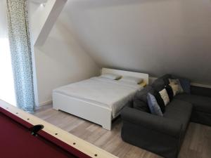 Postel nebo postele na pokoji v ubytování Studio apartman Zagreb Horvati
