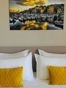 Postel nebo postele na pokoji v ubytování Hotel Maquis et Mer