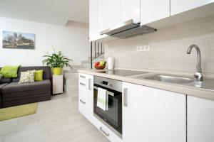 Apt Bobotovi in center of Stari Grad, Hvar的厨房或小厨房