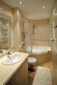 Koupelna v ubytování Hotel Roudna
