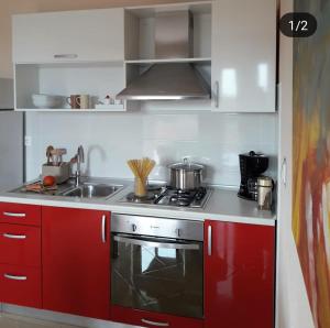 Küche/Küchenzeile in der Unterkunft Apartments Sanja