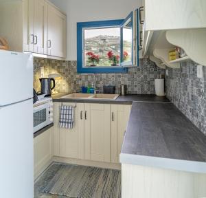 A kitchen or kitchenette at Seafront Villa Polyxene