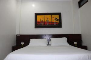 Postel nebo postele na pokoji v ubytování Aparta Hotel Puerto Nuevo