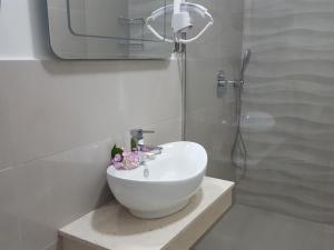 Koupelna v ubytování Guesthouse Laterna