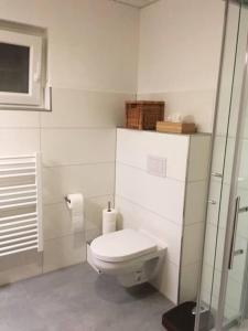 Bathroom sa Ferienwohnung (70 qm) mit fantastischem Ausblick