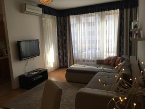 Televízia a/alebo spoločenská miestnosť v ubytovaní Corvin Residence Apartments