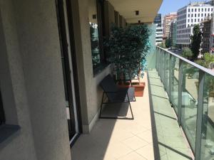 A balcony or terrace at Corvin Residence Apartments