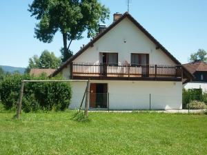 a house with a net in front of it at Pod Smrcinou in Nová Pec