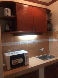 Kuchyň nebo kuchyňský kout v ubytování Las Pinas Serviced Apartment