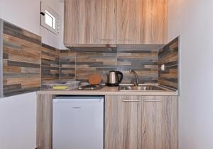 Kuchyň nebo kuchyňský kout v ubytování Alexandros SeaView Suites