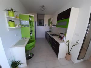 Kuchyň nebo kuchyňský kout v ubytování Apartment Mia