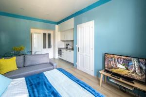 TV a/nebo společenská místnost v ubytování Ruterra Apartments by Cathedral