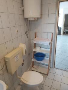 ein kleines Bad mit WC und Waschbecken in der Unterkunft Apartment Dulcin Vodice in Vodice