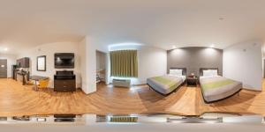 Studio 6 Lake Charles客房内的一张或多张床位