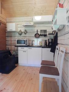 Kuchyň nebo kuchyňský kout v ubytování Haaviku Nature Cottage