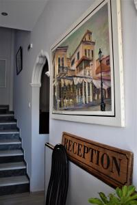 Vstupní hala nebo recepce v ubytování Aphrodite Art Hotel Aegina