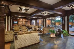 a dining room with chairs and a table at Hotel Manaslu in Kathmandu