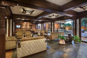 A seating area at Hotel Manaslu
