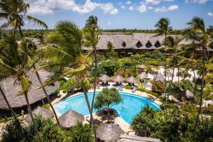 an aerial view of a resort with a swimming pool at Zanzibar Queen Hotel in Matemwe