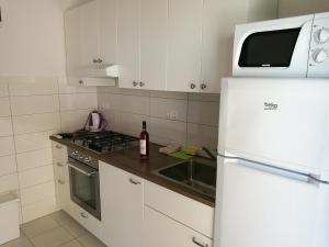 Kuchyň nebo kuchyňský kout v ubytování Apartments KUS Ugljan