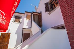 a view from the stairs of a building at Apartments Dandić in Orlec