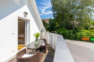 Balkón nebo terasa v ubytování Ferienhaus Bachschlössle