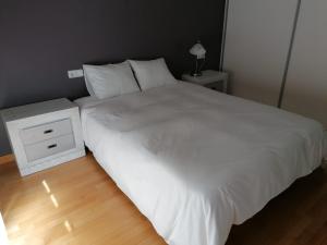 Tempat tidur dalam kamar di Apartamento Serreria de Boltaña